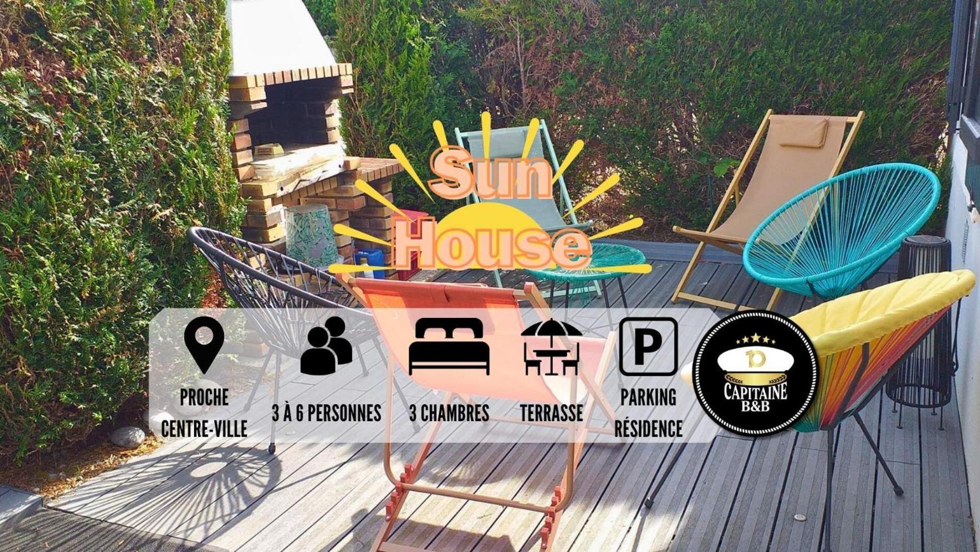 Appartamento Sun House - Terrasse Parking Privé gratuit Troyes Esterno foto